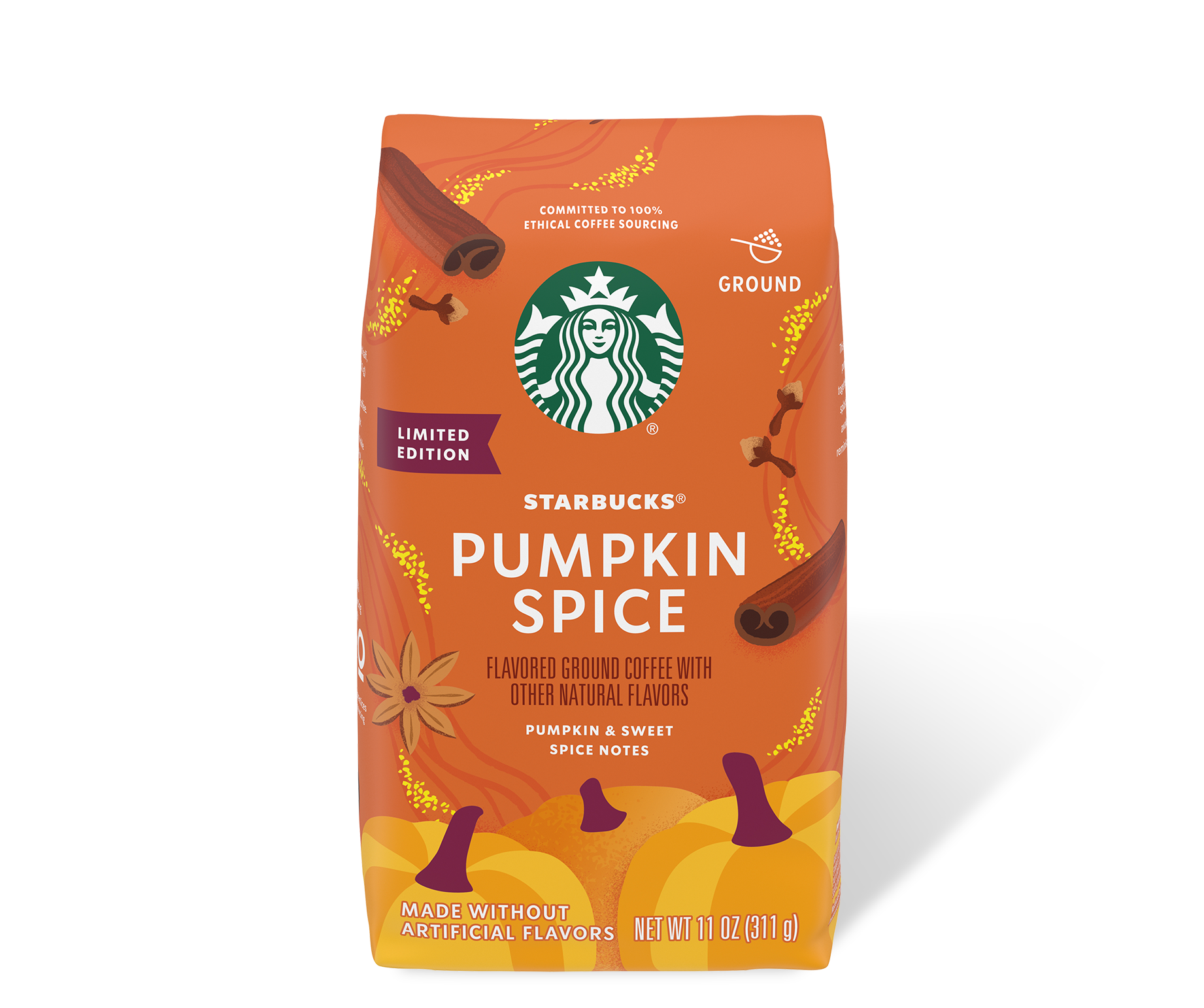 Pumpkin Spice Naturally Flavored Ground Starbucks®️ Coffee at Home